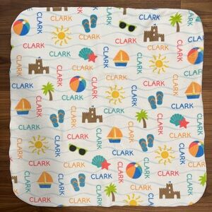 Personalized hooded baby beach towel